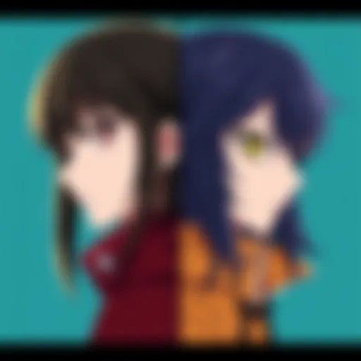 A side-by-side comparison of Near from the anime and manga versions, highlighting differences in design and expression.