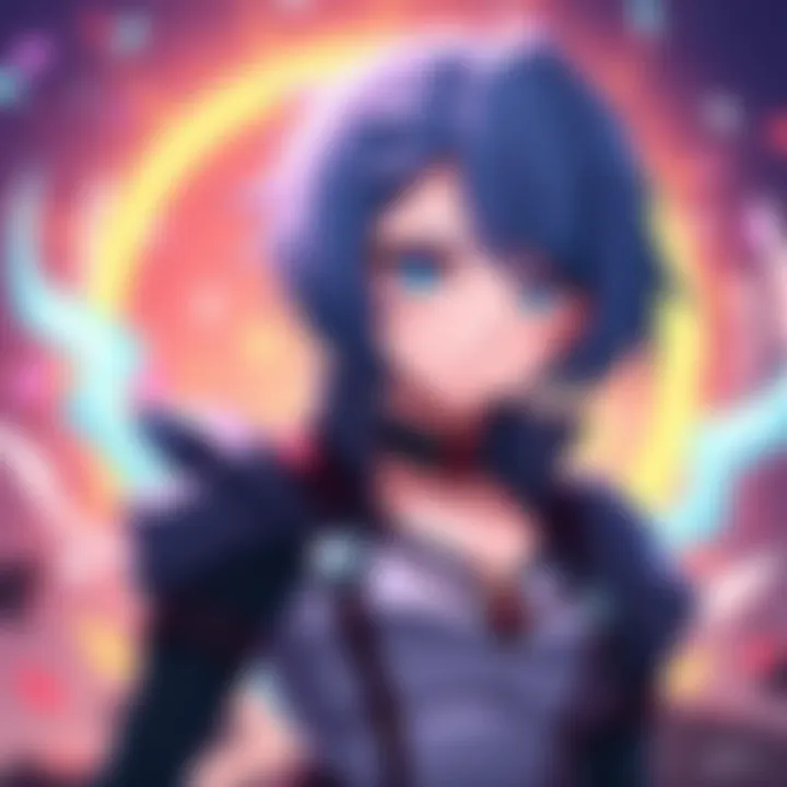 Nejire stands confidently with her new short hair, showcasing her strong character and fierce expression.