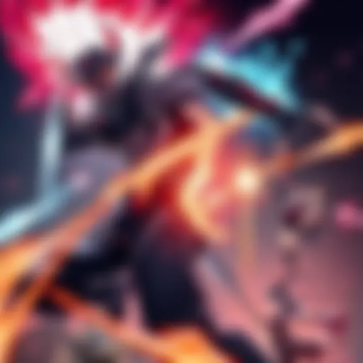 Characters using advanced Nen techniques during the Succession War arc