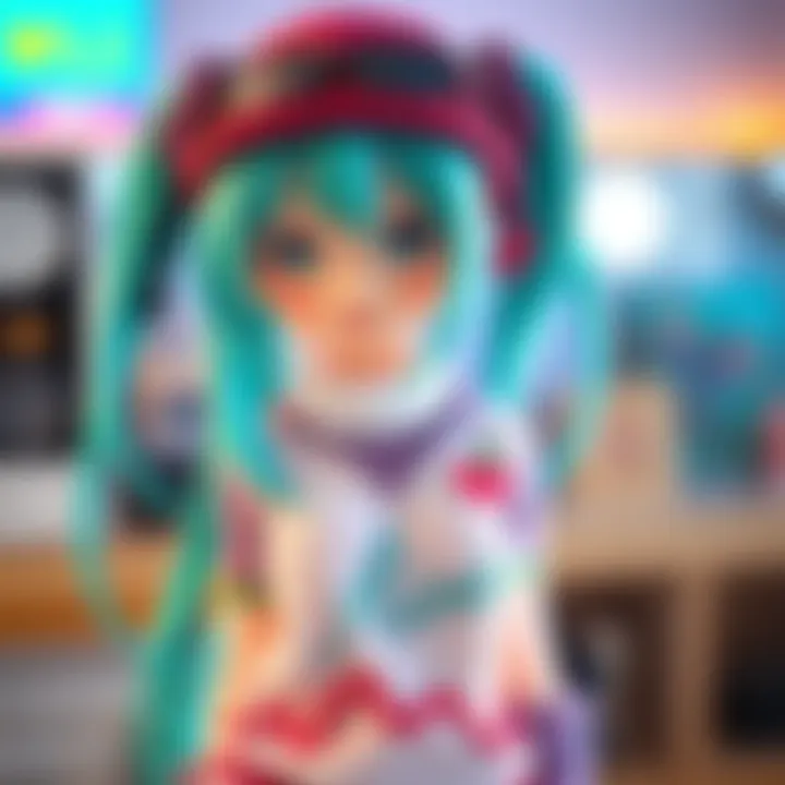 A Nendoroid doll featuring a combination of Miku's loungewear and Hinana Ichikawa's head design, showcasing a stylish look with glasses.