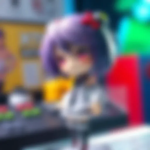 A Nendoroid figure displayed with a new spare neck support for stability