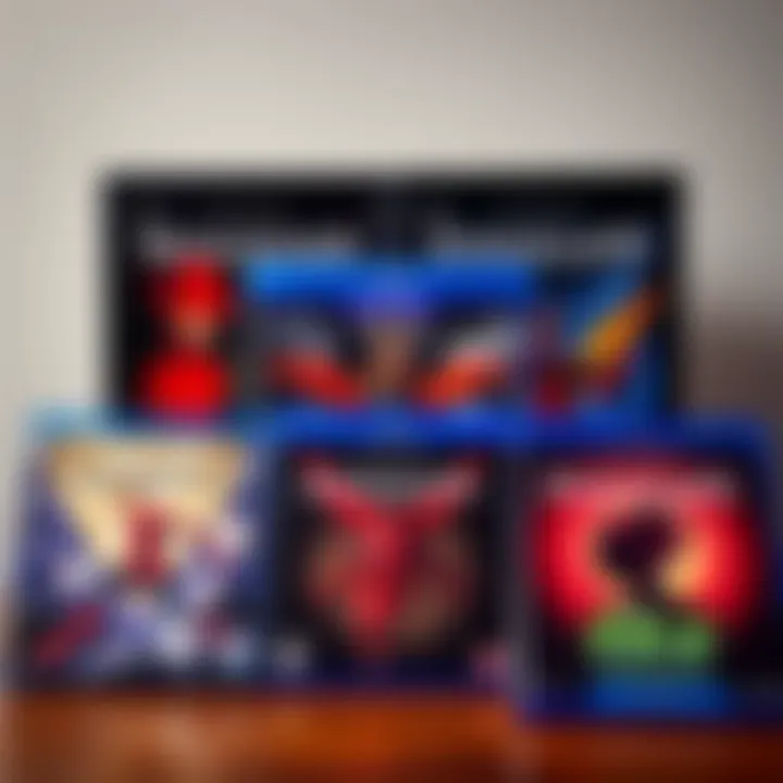 A collection of Neon Genesis Evangelion Blu-ray boxes featuring the original dub options, displayed with a focus on affordability.