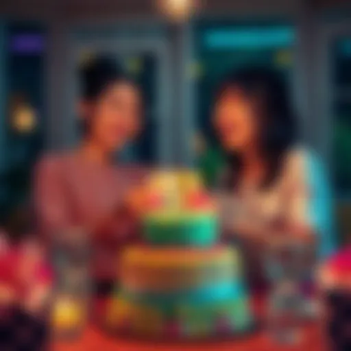 Nerissa and Liz perform Happy Birthday for Miko at a cozy gathering, celebrating friendship and joy with smiles and music.