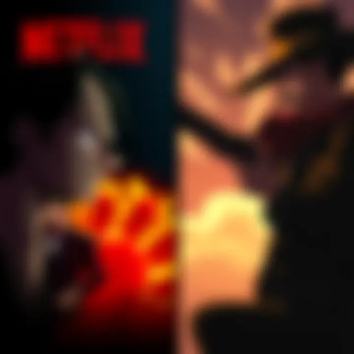 A split image showing striking scenes from Netflix's adaptations of One Piece and Cowboy Bebop, highlighting their differences in storytelling and presentation.