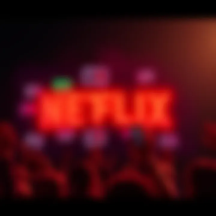 Netflix logo with viewer feedback Netflix logo surrounded by comments and suggestions from viewers