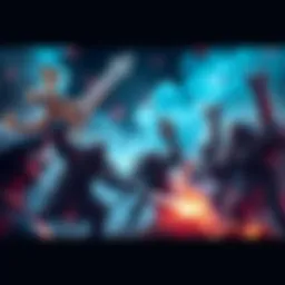 A fierce battle scene depicting the Netorare villain clashing with the Ultramarines, showcasing intense action and dramatic standoff.