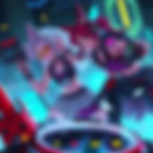 Netrunner Characters in Action Dynamic characters from Netrunner engaging in a strategic game setting, showcasing their unique traits and storylines.