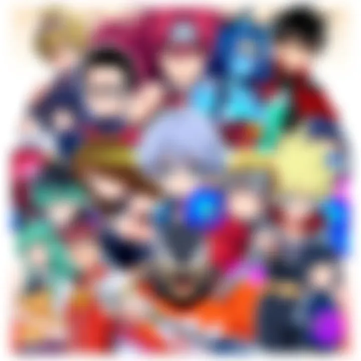 Colorful collage of characters from the latest anime series this season, showcasing exciting visuals and action scenes.