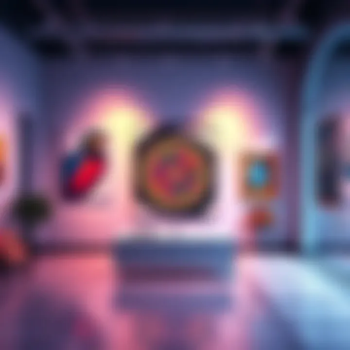 New Art by Johnny and Gyro Colorful new artwork created by Johnny and Gyro showcasing unique designs and styles, displayed in a gallery setting