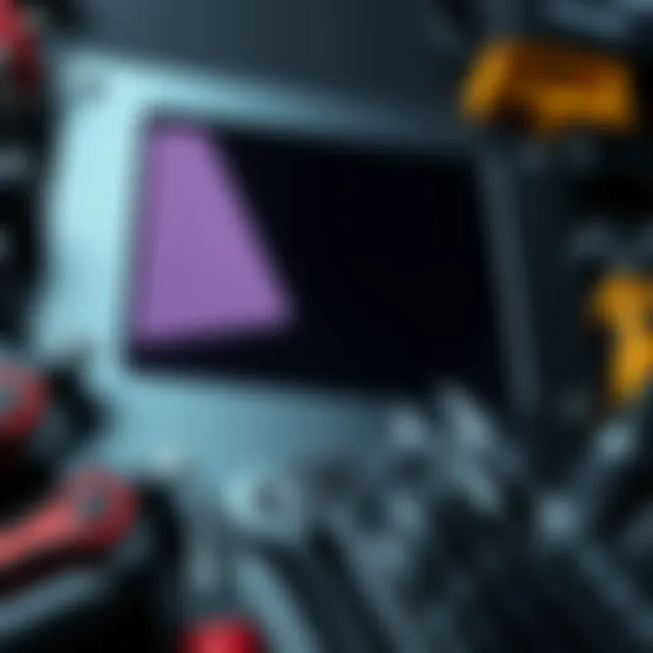 A close-up of a new hard panel showcasing its sleek design and features, surrounded by tools used in installation.