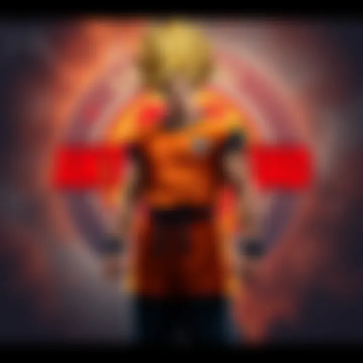 A new recruit standing proudly with the Anti Goku Squad logo in the background