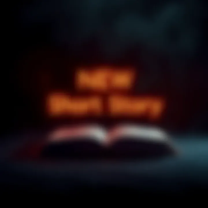 Cover of the new short story from the BB Project featuring a book with a dark background and glowing text