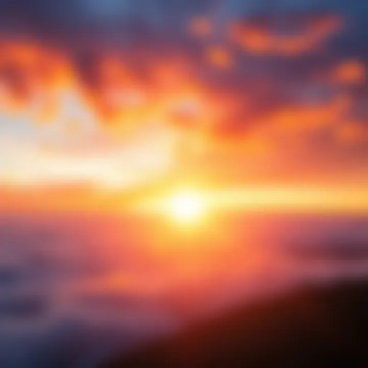 A sunrise symbolizing new beginnings and potential change with bright colors in the sky