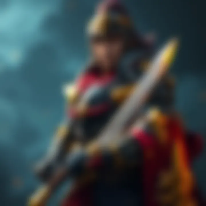 A fierce warrior character in StoneScape, ready for battle with a sword in hand, showcasing new armor and a determined expression.