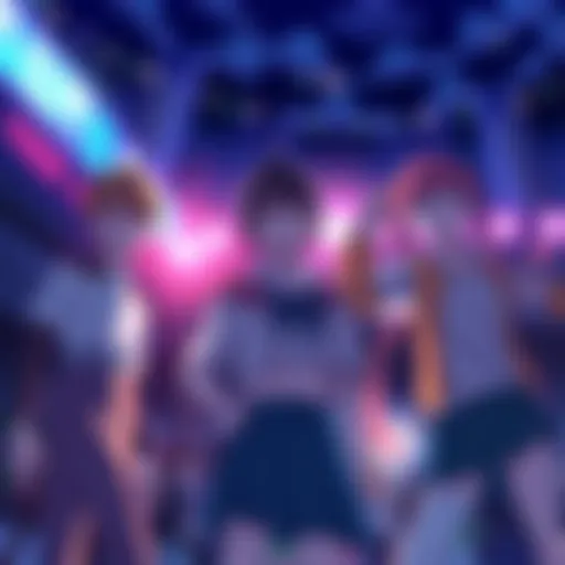 A scene showing the remaining characters with a new addition, highlighting the change in dynamics