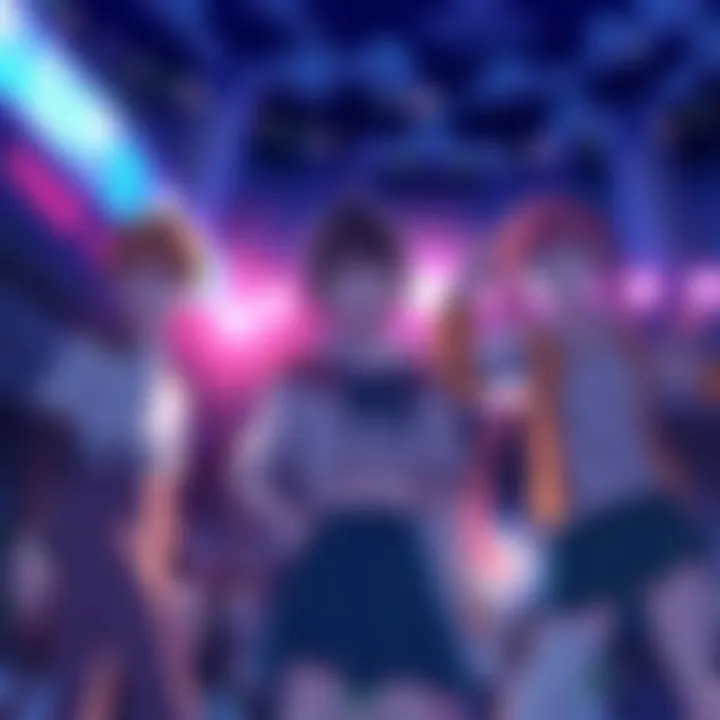 A scene showing the remaining characters with a new addition, highlighting the change in dynamics