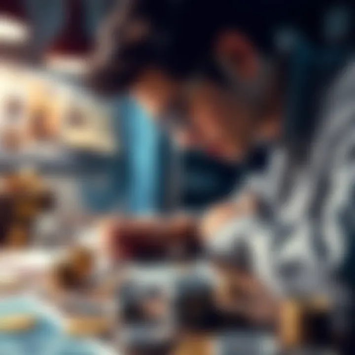 New Collector's Guide A person looking at various collectibles such as coins and stamps on a table, thoughtfully assessing their value.