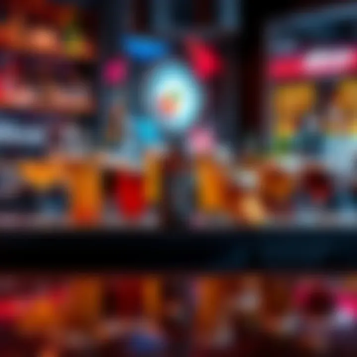 A colorful display of cocktails and craft beers on a bar counter, showcasing the latest trends in beverages.