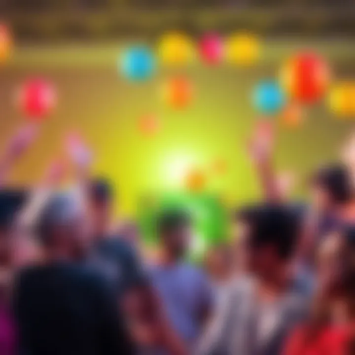 New Emote Excitement A colorful new emote being celebrated by a diverse group of people online, sharing their reactions and thoughts in a lively discussion.