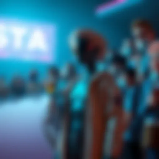 A new Joestar character stands silently, surrounded by animated fans discussing his limited presence.