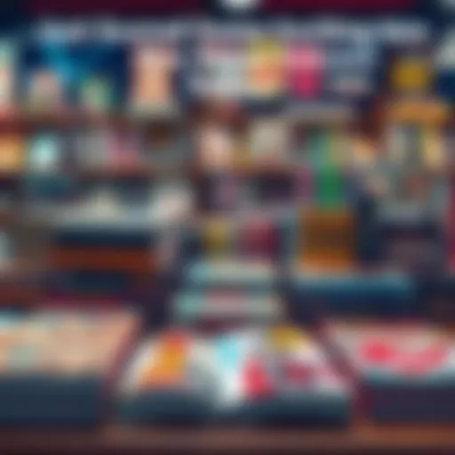 A collection of colorful new manga books on a table, showcasing various genres and styles.
