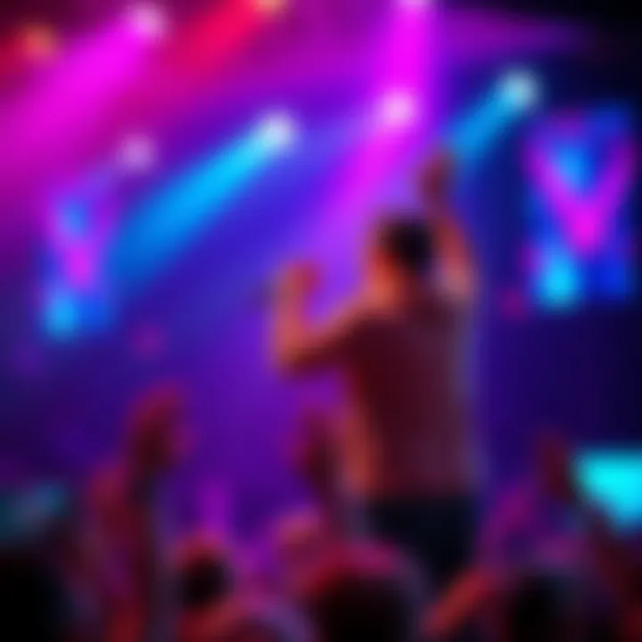 A new MC captivating the crowd during a live performance in 2025, showcasing energy and talent.