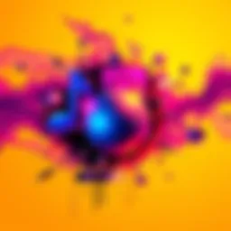 A vibrant music cover featuring a modern take on a classic song, showcasing bold colors and an abstract design.