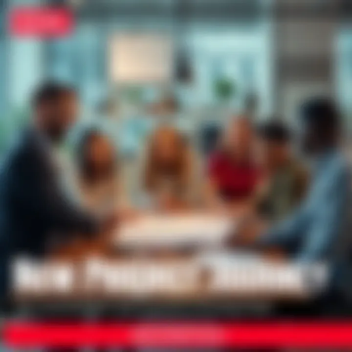 A group of enthusiastic people gathered around a table, discussing plans for a new project with smiles and excitement