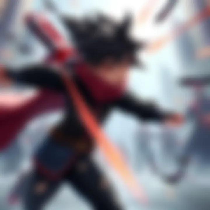 A new character from RWBY, depicted as larger and faster, showcasing unique features and an energetic pose.