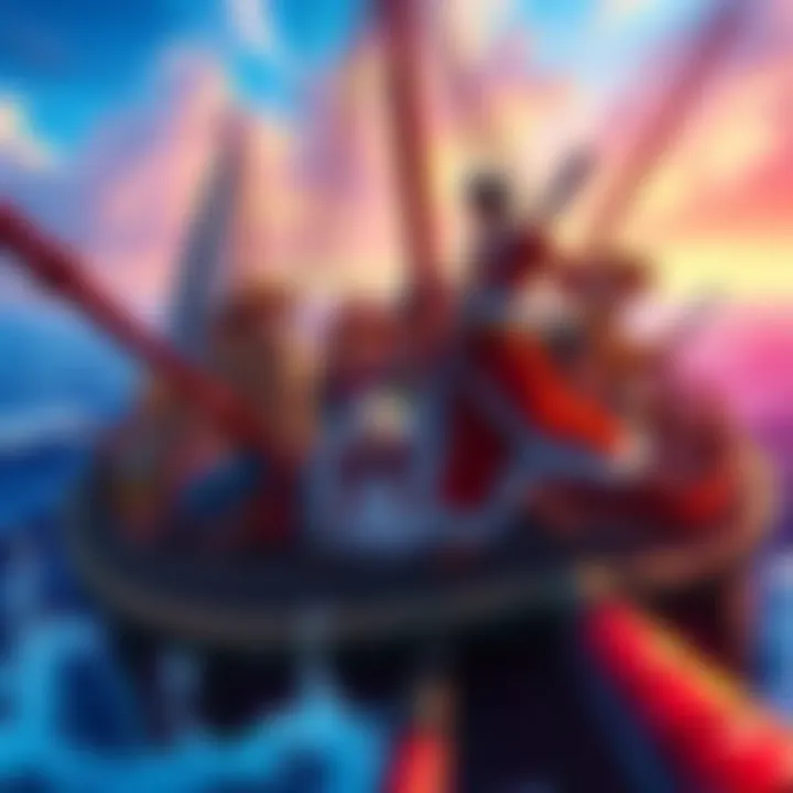 New Straw Hat Member Speculation A group of diverse characters aboard a pirate ship, excitedly discussing the possibility of a new member joining the crew, with a vibrant ocean backdrop.
