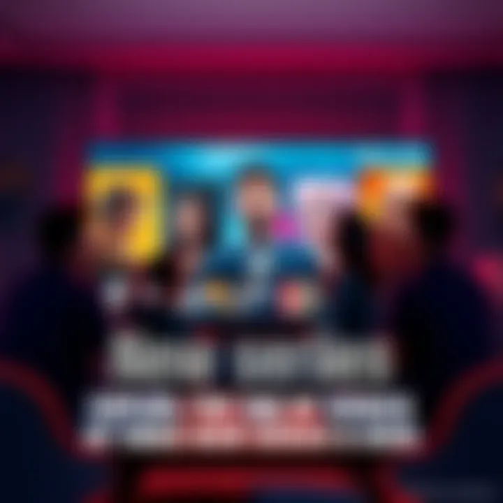 Three new TV series displayed on a screen with people discussing their favorite characters and themes