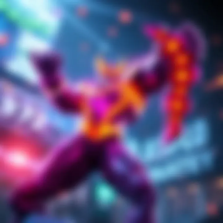 A graphic showing a new ultimate ability concept in a popular game, featuring vibrant colors and action effects