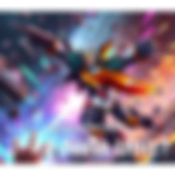 A powerful character showcasing its abilities in a dynamic battle scene during an anniversary event.