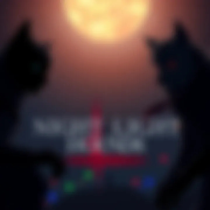 Scene from Night Light Hounds showing characters in a dramatic moment with shadows and light play, revealing new plot twists.