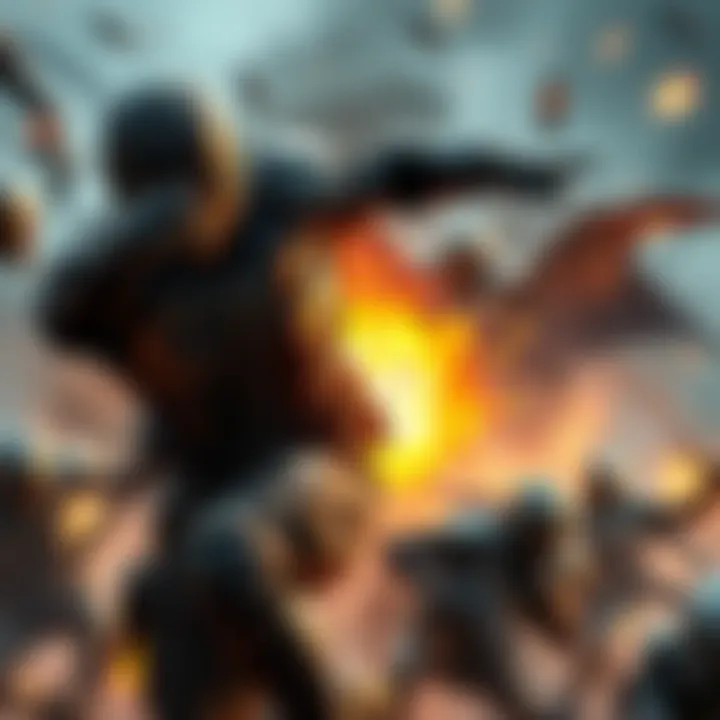 A dramatic moment in Chapter 20 showing Nighthawk in a fierce battle against enemies, highlighting intense action and character determination.