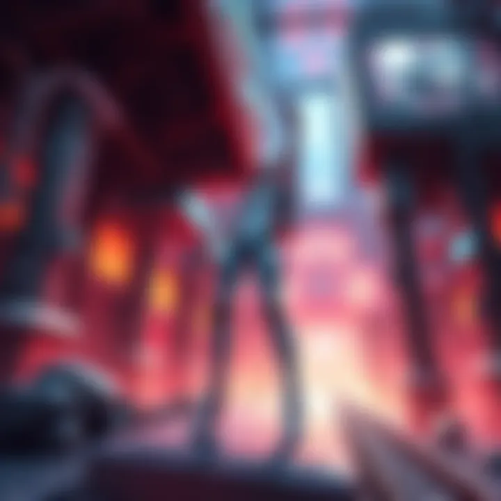 Digital artwork inspired by Nihei's unique art style created using Blender and Krita, showcasing intricate details and a futuristic setting.