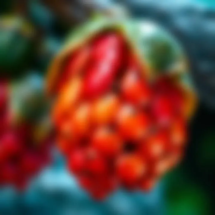 A close-up of the Nika fruit, showcasing its bright colors and unique texture, symbolizing its special powers in the One Piece world.
