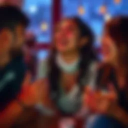 Nika sharing a funny moment with friends, making everyone laugh