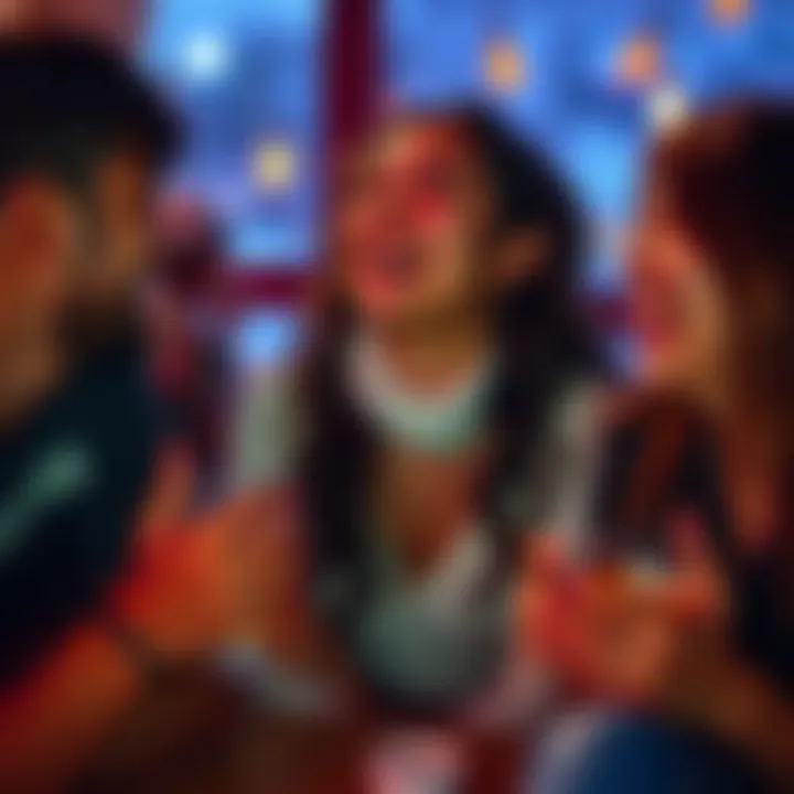 Nika sharing a funny moment with friends, making everyone laugh