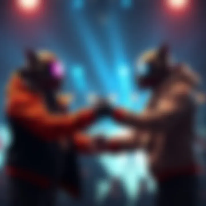 Nimi and Northernlion shaking hands with excitement, representing their upcoming collaboration facilitated by Kate Lovelymomo.