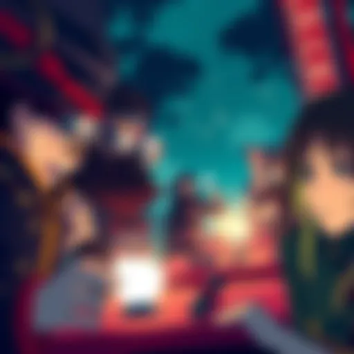 A scene showing characters testing scientific ninja tools during the Chunin Exam, with a mix of excitement and concern among participants.