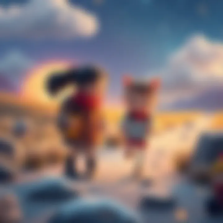 NinoIna and M-Pien exploring a cozy landscape filled with charming encounters and delightful moments