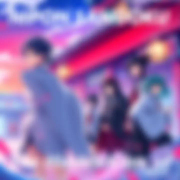 Colorful scene from Nippon Sangoku featuring main characters in a vibrant setting