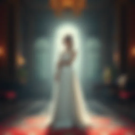 A former assassin now living as a noble girl, dressed in a beautiful gown, standing confidently in a grand room filled with opulence, reflecting her new life and challenges ahead.