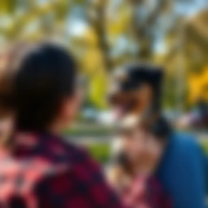 A playful Noel Nero pet enjoying time with its owner in a sunny park, showcasing its unique charm and playful personality.