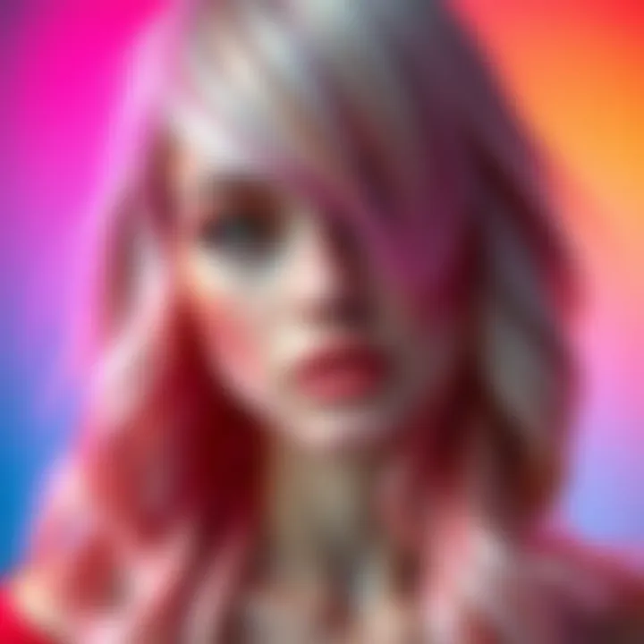 A vibrant color palette showcasing various shades influenced by blond hair