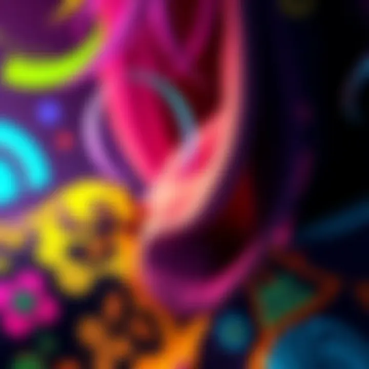 A colorful and creative design mockup for a Noli skin, showcasing unique patterns and styles.