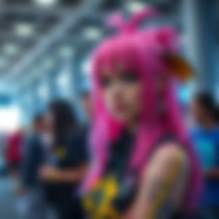 A cosplayer dressed as Helena from My Chemical Romance at Otakon, showcasing a unique non-anime cosplay style.