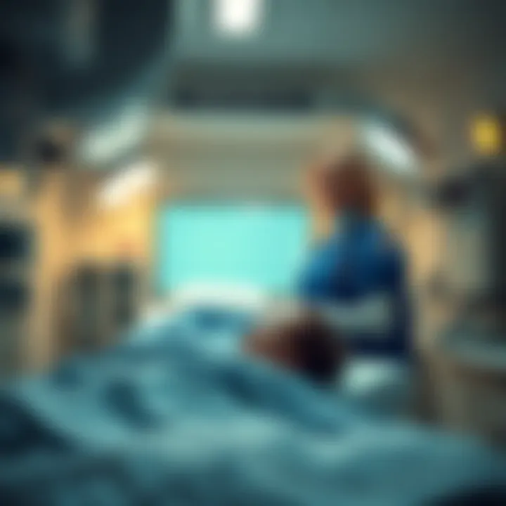 A person wakes up in a medical bay with Nurse Geto looking over them, showcasing a blend of concern and humor.
