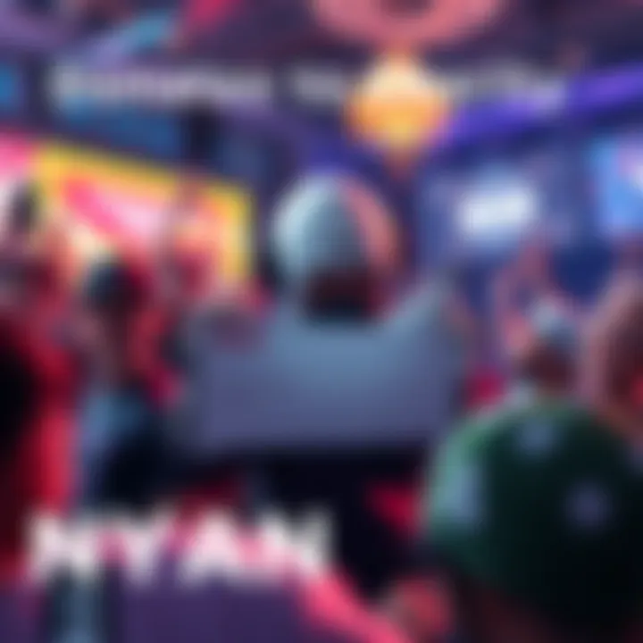 Streamer Nyan makes a large donation during Mousey's charity event, with fans celebrating in the background.